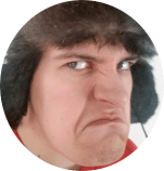 Kuva kirjoittajasta naama rutussa