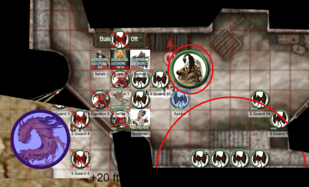 Kuvassa joukko tokeneita ruudukolla. 