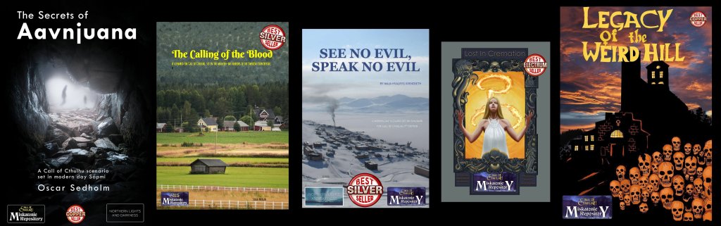 Kuvassa seikkailujen kansikuvat.